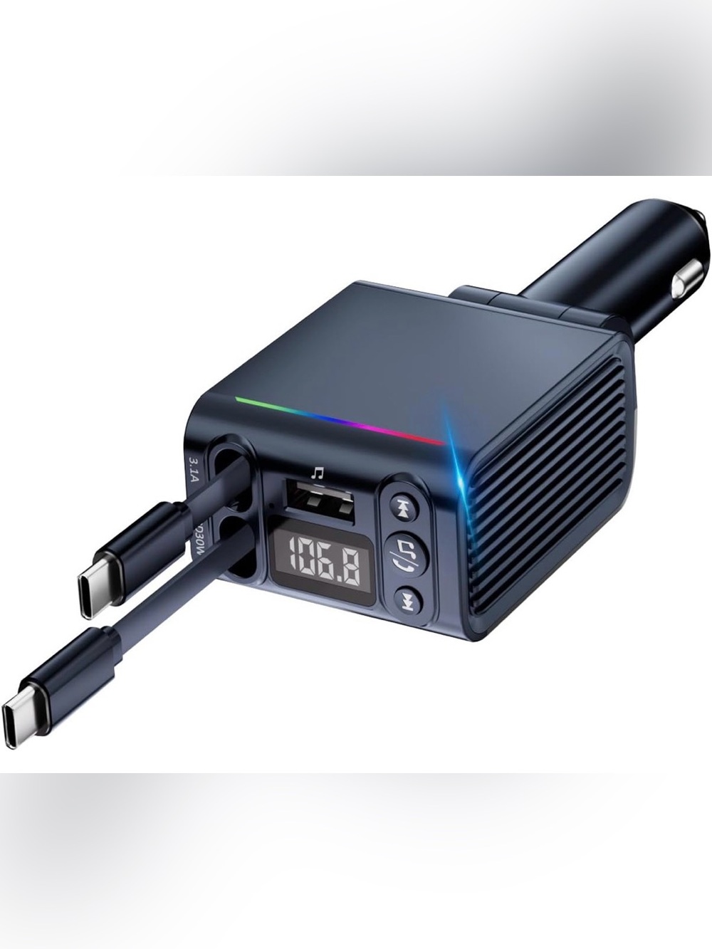 45W FM Transmitter Bluetooth Car Adapter, Wireless FM Bluetooth Transmitter